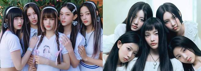걸그룹 뉴진스(왼쪽), 아일릿. 뉴시스
