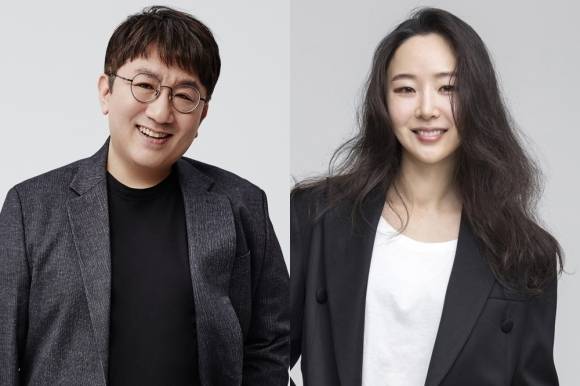 방시혁 하이브 이사회 의장, 민희진 어도어 대표. 하이브 제공