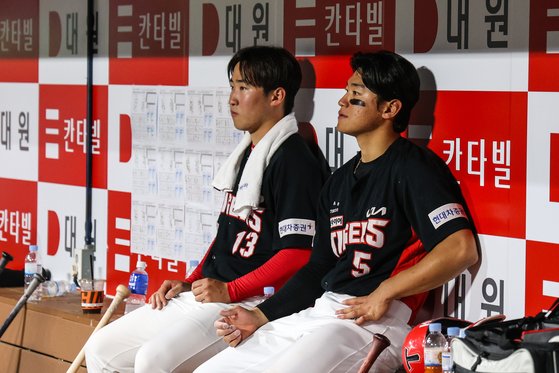 24일 고척 키움전에서 활약한 윤영철(왼쪽)과 김도영. 사진 KIA 타이거즈