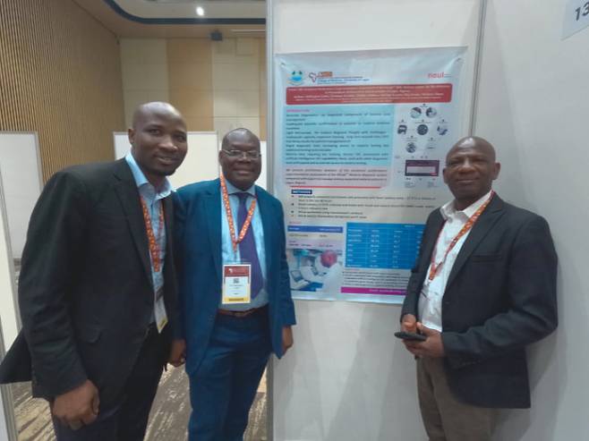 체외진단 기업이 아프리카 르완다에서 열린 ‘범 아프리카 말라리아 컨퍼런스(MIM PAMC)’에 참가해 24일 체외진단 플랫폼 마이랩 성능을 포스터 발표로 공개했다. 노을 제공
