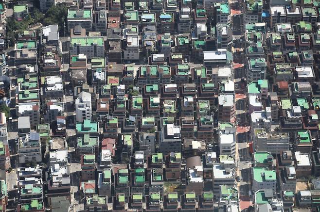 서울 빌라 전세가율이 올해 다시 70%룰 넘어섰다. 사진은 서울시내 한 주택가 밀집 지역. /사진=뉴시스