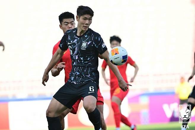 2024 아시아축구연맹(AFC) U-23 아시안컵 득점 공동 1위에 올라 있는 이영준. ⓒ 대한축구협회