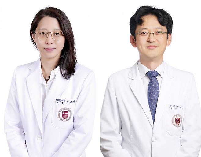 고려대안암병원 대장항문외과 조은혜 교수(왼쪽), 곽정면 교수
