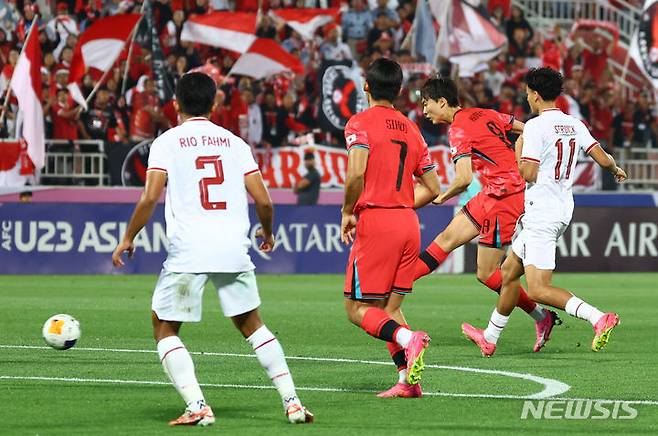 한국과 인도네시아 경기.