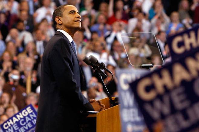 2008년 대선에서 승리한 버락 오바마 대통령. 백악관 홈페이지