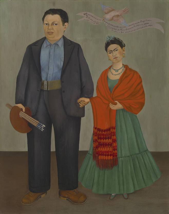 프리다 칼로, ‘프리다와 디에고 리베라’, 1931, 샌프란시스코 현대미술관.