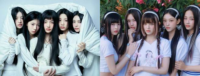 뉴진스(오른쪽)과 아일릿(사진=어도어·빌리프랩)
