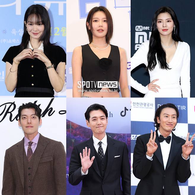 ▲신민아, 수영, 이선빈,이광수, 정경호, 김우빈(왼쪽 위부터 시계방향). ⓒ곽혜미 기자