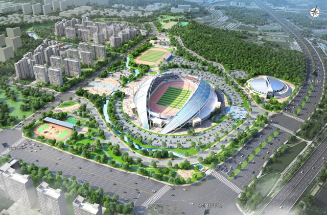 대전 서남부종합스포츠타운 조감도. 대전시 제공