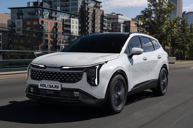 기아 '스포티지 페이스리프트' 예상도 (출처 : KOLESA.RU)