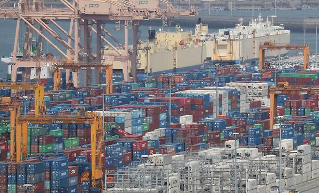 부산항에 쌓인 컨테이너들 /사진=뉴스1