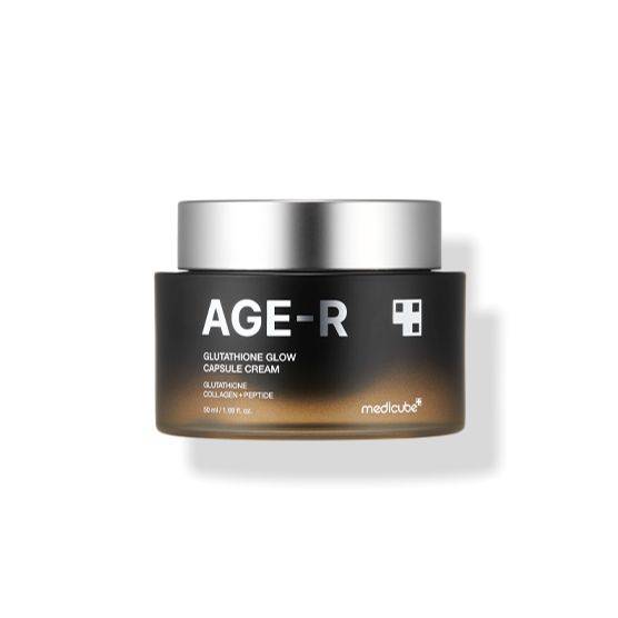 메디큐브 에이지알 글루타치온 글로우 캡슐 크림 - 캡슐에 담은 순도 99.4% 글루타티온이 피부에 닿으며 미세하게 쪼개져 깊숙이 흡수되는 미백, 주름 개선 젤 크림. 50mL 6만2천원.