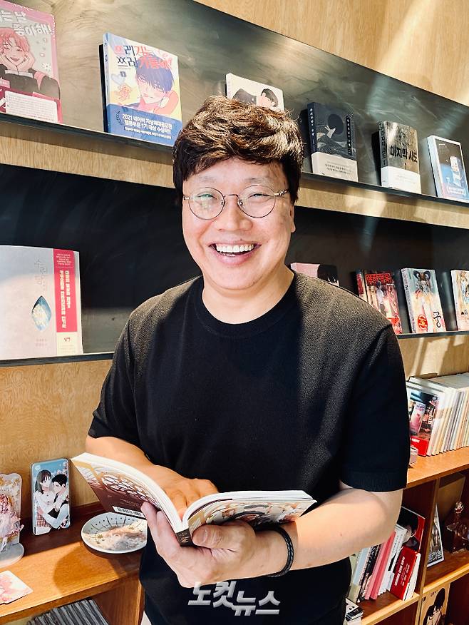 황남용 재담미디어 대표가 노컷뉴스와 인터뷰를 갖고 있다. 김민수 기자