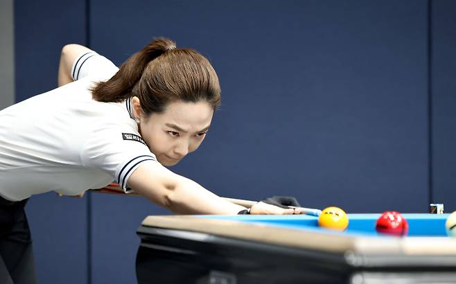 우리금융캐피탈 LPBA 챔피언십 32강에 오른 차유람. 사진=프로당구협회