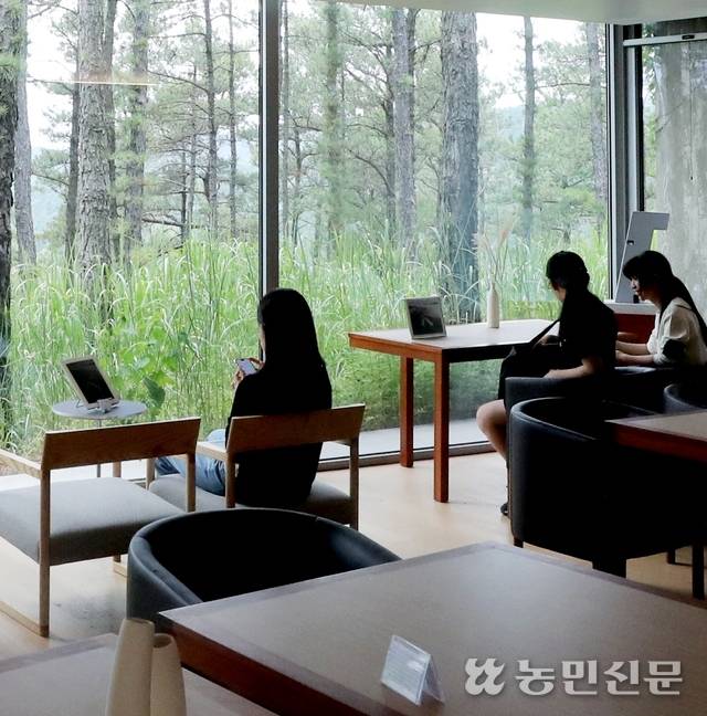 사유원 내 건축물 ‘소요헌’의 휴식 공간.