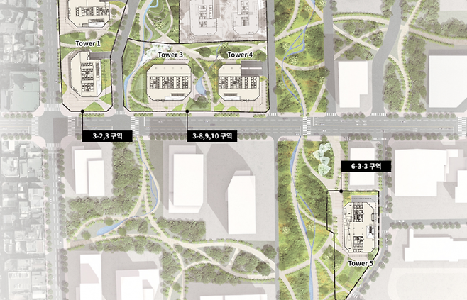 세운통합개발구역. 한호건설그룹 홈페이지 갈무리