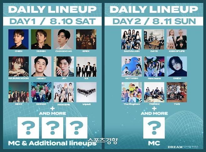 드림콘서트월드인재팬 라인업 포스터. 드림콘서트월드인재팬 사무국 제공