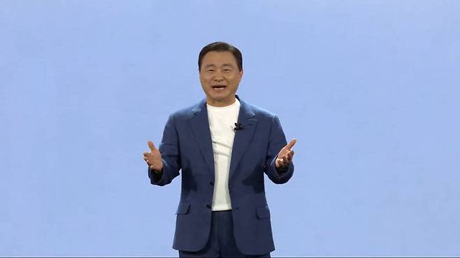 갤럭시 언팩 2024에사 신제품을 소개하는 노태문 삼성전자 MX사업부장 / 출처=삼성전자