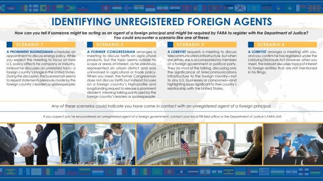 미국 법무부의 FARA법 안내 브로슈어