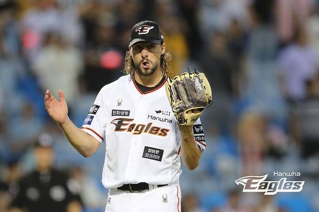 한화 이글스 대체 외인 라이언 와이스가 18일 기준 4경기 등판해 1승 1패 평균자책점 3.22로 활약 중이다(한화이글스 제공)