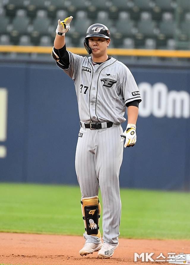 최근 뜨거운 타격감을 자랑 중인 한화 김인환. 사진=천정환 기자
