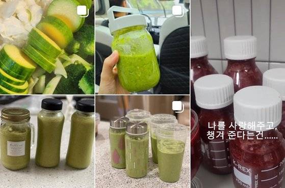 사람들이 직접 만들어 마신 후, SNS에 올린 십자화과 채소로 만든 라이블리 스무디. 사진 인스타그램 캡처