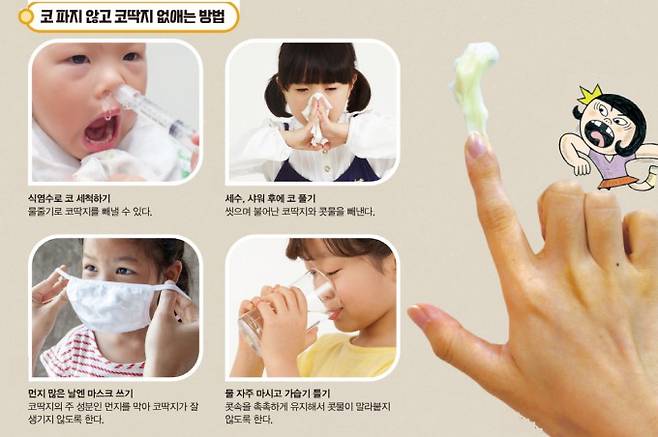 코파지 않고 코딱지 없애는 법. 게티이미지뱅크, 어린이과학동아 제공