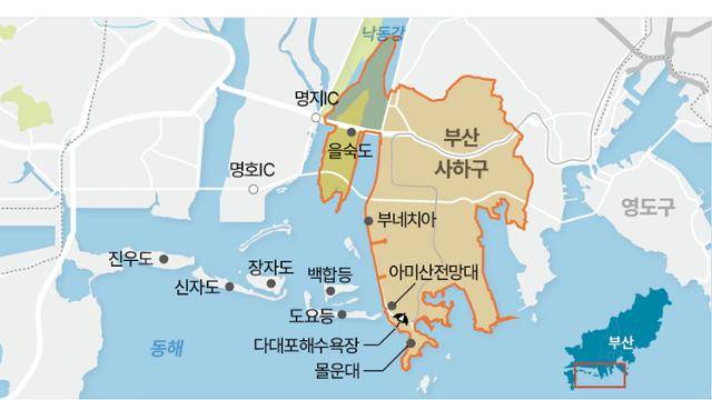 부산 사하구 일대 여행지도. 그래픽=이지원 기자
