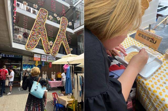 일본인 미야자키 나나코가 지난 6월 서울 여행에서 인사동 쌈지길을 방문하고 달고나 만들기를 했다. 본인 제공