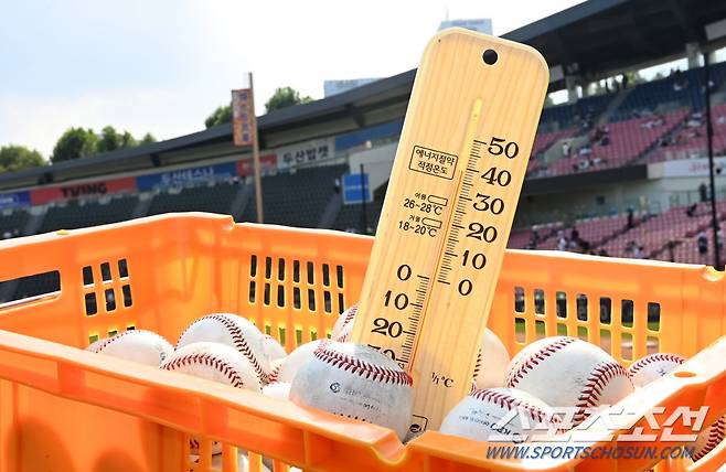 4일 잠실야구장에서 열릴 예정이던 키움과 두산의 경기가 송파 지역에 내린 폭염 경보로 인해 취소됐다. 잠실=허상욱 기자 wook@sportschosun.com/2024.08.04/