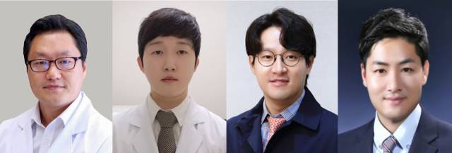 서울아산병원 융합의학과 김준기(왼쪽부터) 교수·이상화 박사, 신췌장이식외과 신성 교수·김진명 전문의. 사진 제공=서울아산병원