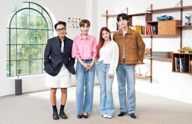 정재형 장도연 효정 안재현(왼쪽부터 차례로)이 '끝사랑'의 온라인 제작발표회에 참석했다. JTBC 제공
