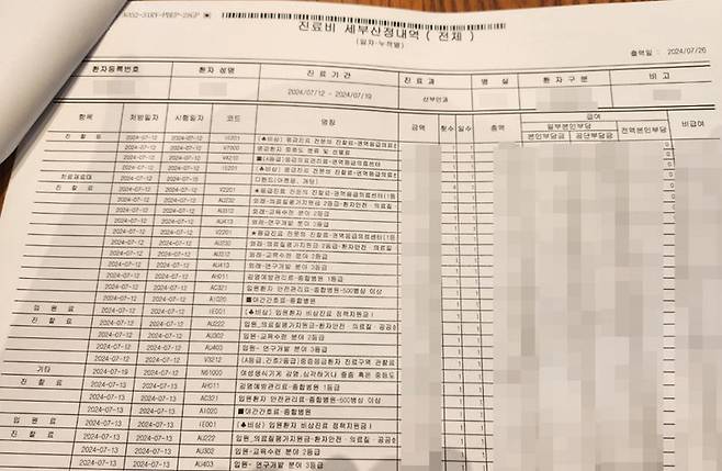 경찰 조사를 받고 무혐의로 풀려났지만, 극심한 스트레스로 병원에 입원하는 등 부부는 피해를 호소하고 있다. 사진은 병원 진료 기록. 사진=부부 측 제공