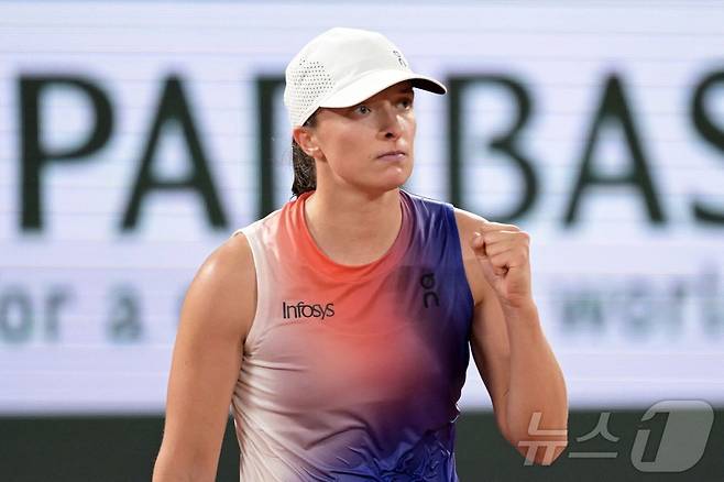 여자 테니스 단식 세계랭킹 1위 이가 시비옹테크가 한국에서 열리는 코리아오픈에 출전한다. ⓒ AFP=뉴스1