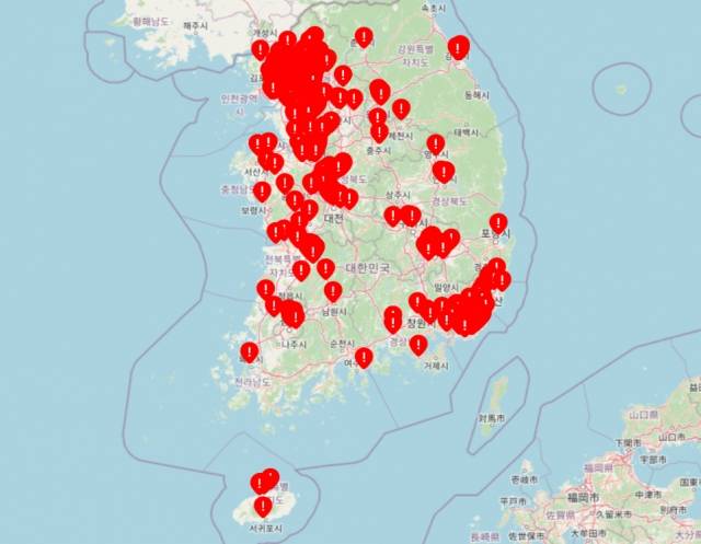 온라인 사이트 '딥페이크 피해학교 지도’