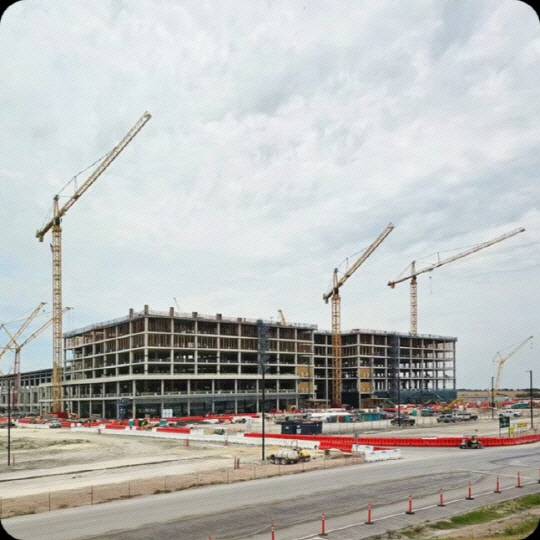 삼성전자가 건설 중인 텍사스 테일러 파운드리 공장 모습. <삼성전자 제공>