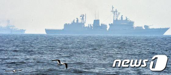 경북 울릉군 독도 앞바다에서 군사훈련 하는 해군 자료사진..(뉴스1 DB) ⓒ News1 김명섭 기자