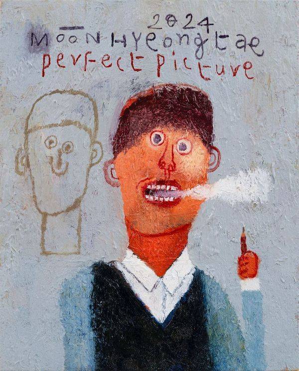 Self Portrait 2024 Oil on canvas 27.3 x 22 cm (3호)10.7 x 8.7 in. *재판매 및 DB 금지