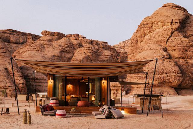 하비타스 알울라 리조트가 사막에 차린 휴식처. 사우디관광청 제공