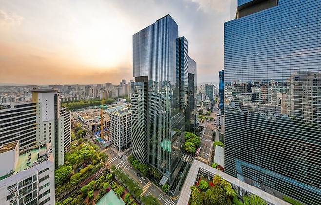 서울시 강남구 삼성화재 서초사옥 '더에셋' 전경 코람코자산신탁 제공