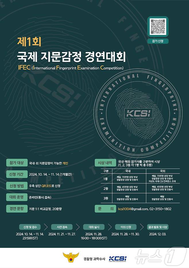 국제 지문감정 경연대회(경찰청 제공)