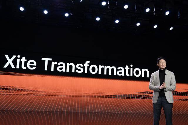 정기선 HD현대그룹 부회장이 10일(현지시간) 미국 네바다주 라스베이거스 베네시안 호텔에서 열린 세계 최대 가전·정보기술(IT) 전시회 'CES 2024'에서 기조연설자로 나서 연설하고 있다. HD현대그룹 제공