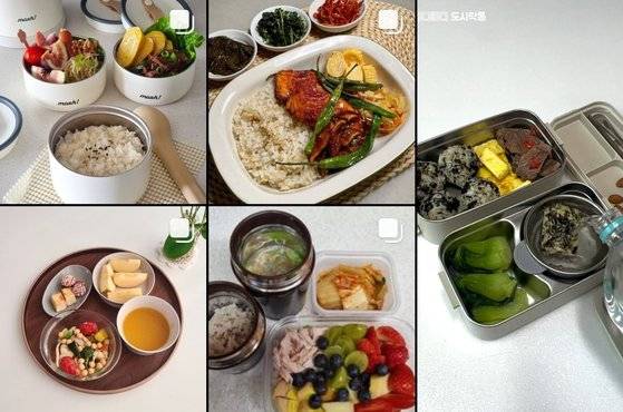 수험생 학부모들이 SNS에 올린 수능 도시락 예시. 인스타그램 캡처