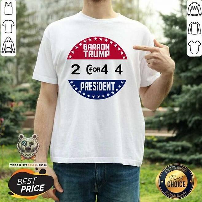 한 미국 의류 업체 사이트에서 판매 중인 배런 트럼프 2044 미국 대통령 기념 티셔츠. 의류 업체 사이트 갈무리