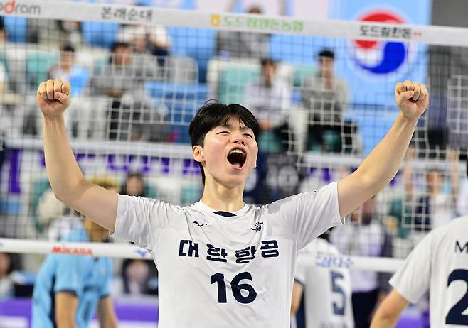 2024-25시즌 대한항공의 선두를 견인 중인 정한용. (한국배구연맹 제공)