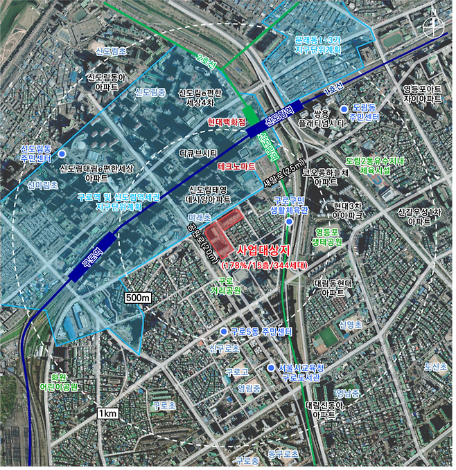 구로우성아파트 위치도. 서울시
