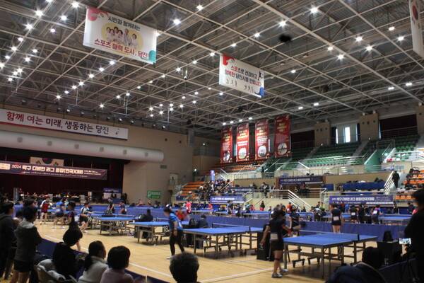 2024 탁구 디비전리그 종합대회가 충남 당진실내체육관에서 열리고 있다. 사진┃STN DB