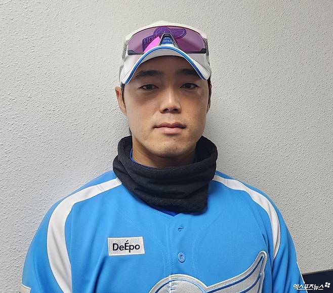 삼성 포수 김민수는 외사촌 동생 키움 투수 정현우를 향한 애정을 드러냈다. 사직, 박정현 기자