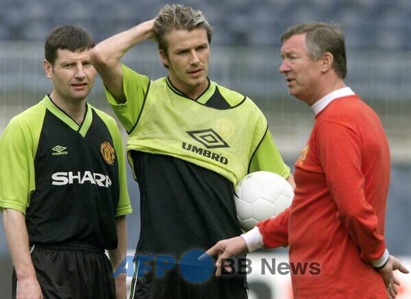 데이비드 베컴과 퍼거슨 감독. ⓒAFPBBNews = News1