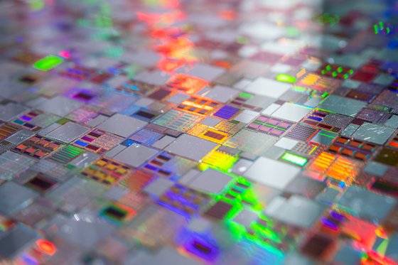 반도체 제조용 실리콘 웨이퍼. 엔바토